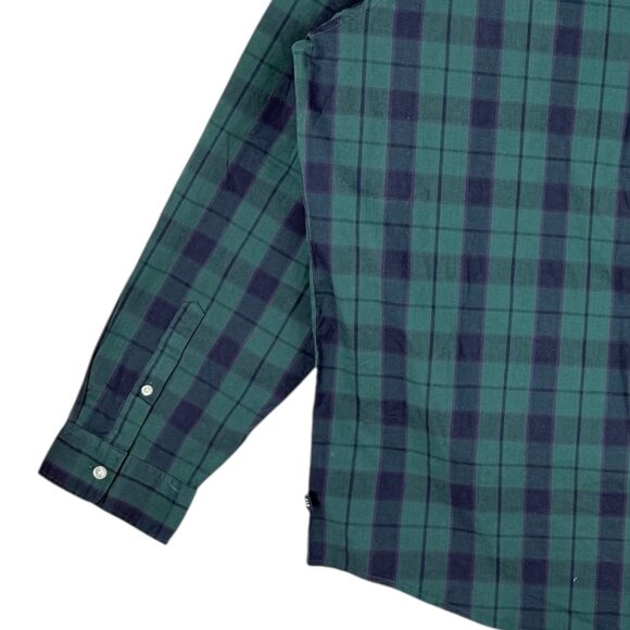 GAP Men's Stretch Long Sleeve Collared Green Sycamore Plaid Shirt Size XXL NWT - Picture 4 of 9